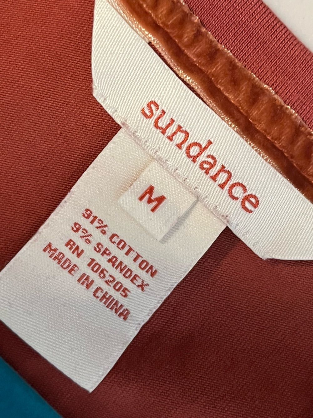 Sundance Boho V-Neck Clay Runched Side Long-Sleeve Tunic Top Sz M - Picture 8 of 10